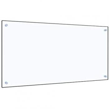 vidaXL Protector de Salpicaduras Cocina de Vidrio Templado 100x50cm Protección Herramientas Accesorios Protección Grasa al Cocinar Fiable Práctico