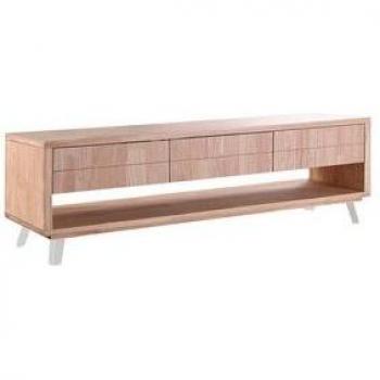 Mueble de Televisión y Vídeo TV BERG ROBLE NORDISH / BLANCO 180 X 40 CM