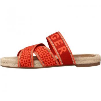 Sandalias de Mujer Tommy Hilfiger Modelo Webbing Flat Espad Color Naranja XMVH XMVHAWCOR