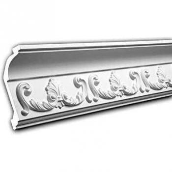 Cornisa Decorativa de Estuco Rococó Barroco Blanca 2 m - Profhome 150166