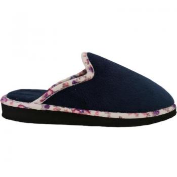 Zapatilla de casa destalonada Amoros EVUNO con diseño floral y suela antideslizante, Calzado de casa de Mujer GALIANA EVUNO AZUL