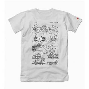Camiseta Blanca Retro Controlador Sony Talla M