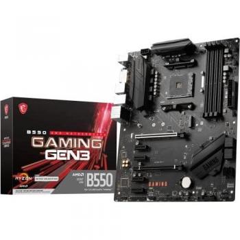 MSI MPG B550 GAMING GEN3 Motherboard, AMD B550 Socket AM4, ATX Form Factor, Supports 3rd Gen AMD Ryzen Processors, PCIe 4.0 Ready, DDR4 Memory Support up to 128