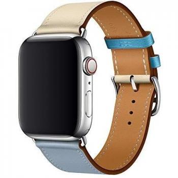 XCool para Correa Apple Watch, Cuero para Hombres Mujer para iwatch Serie 7 SE Serie 6 Serie 5 Serie 4 Serie 3 Serie 2 Serie 1