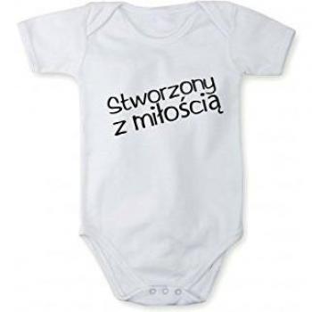 Body mameluco engendrar con amor' En diferentes idiomas, Talla:9-12 meses;Color/idioma:Blanco texto polaco