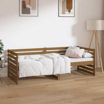 Sofá cama Dormeuse Honey 80x200 cm Madera maciza de pino marrón miel