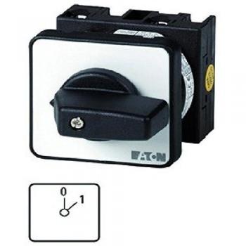 Interruptor de leva Eaton T0-1-15401/E, 1 polo, 2 posiciones (0°:45°), tensión máx. 690V AC, corriente máxima 20A