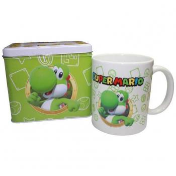 Set de Taza y Hucha Yoshi Super Mario Bros de Nintendo