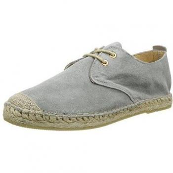 Fred de la BretoniereFred flat lace up espadrille ladies rubber sole Benidorm - Alpargata Mujer , color Gris, talla 37