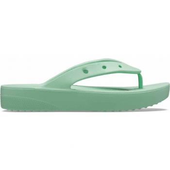 Chanclas de mujer Classic Platform Flip Crocs verdes - Talla 39-40