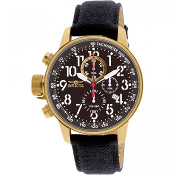 Invicta I-Force 1515 Men's Quartz Watch - 46mm Black Metal Dial with Black Strap