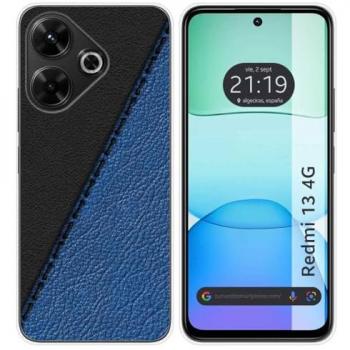 Funda de Silicona Cuero 02 para Xiaomi Redmi 13 4G con Diseño de Dibujos