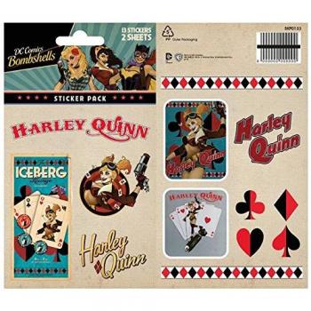DC Comics Bombshells Pegatina Vinilo Pack Harley Quinn
