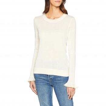 SELECTED FEMME Slfcosta LS Knit Peblum O-Neck B, suéter para Mujer, Blanco Birch, 42