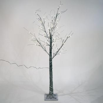 Árbol Nevado 1.2 m con 48 luces LED cálidas Lohja