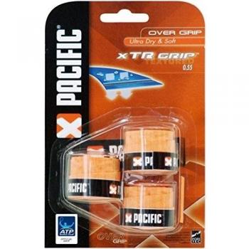 Pacific Overgrip XTR Grip 3er - Mango de Raqueta de Tenis, Color Naranja, Talla Standard