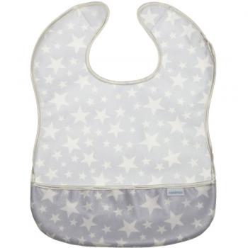 Cambrass Star - Babero plastificado cuadrado, 28 x 36 cm, color celeste