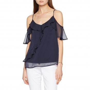 Vero Moda Vmkenzie Cold Shoulder Top, Camiseta sin Mangas para Mujer, Azul
