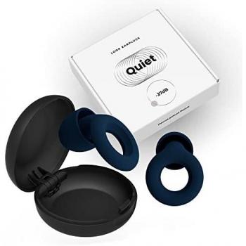 Loop Quiet - Tapones Oídos para dormir – Protección Auditiva de Silicona Suave Reutilizables + 8 Puntas para los Oidos en XS/S/M/L - Reducción Sonido 27dB - Antiruido, Estudiar - Azul