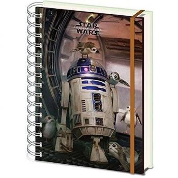 Pyramid Star Wars Ep8 - Spiral Notebook Wiro R2-D2 & Porgs