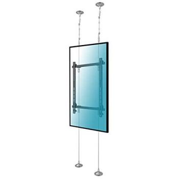 Soporte de Suelo/Techo Kimex para Pantallas 42-75 VESA 400x600, Máx. 35Kg, Altura 6m