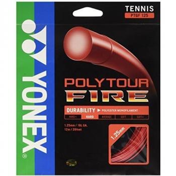 Yonex Poly Tour Fire Tennis String Set 12m - Red 1.25mm