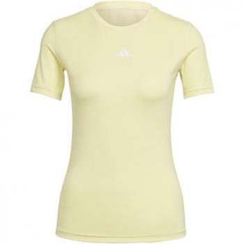 ADIDAS Camiseta Techfit Training para Mujer Manga Corta Amarilla HN9081