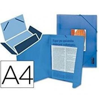 Carpeta Beautone Gomas Solapas 34981 Polipropileno Din A4 Azul Serie Frosty