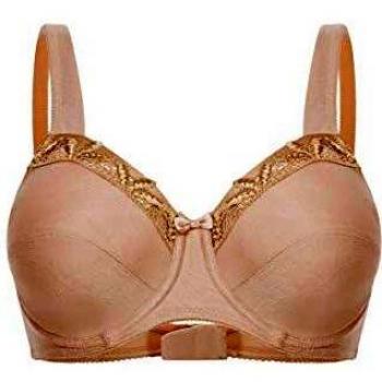 Felina Melina - Sujetador cómodo bra de aro blanco perla 115D, D