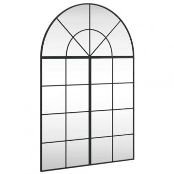 Espejo de Pared Arco de Hierro Negro, Dimensiones 60 x 70 cm, 60 x 90 cm, 80 x 80 cm, y más, Decoración para Salón, Pasillo, Recib