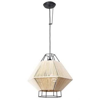Lámpara colgante Legato con cable, altura 38,1 cm, color beige