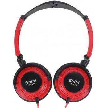 Auriculares Shini A18 con cable Megas Bass, control de línea, ABS, plegables y portátiles para música