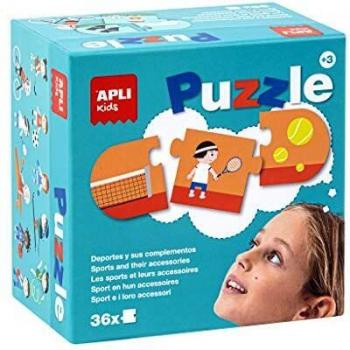 APLI Kids - Deportes y Complementos Puzle, 36 Piezas, Multicolor, 17239