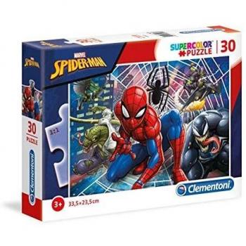 Clementoni- Puzzle 30 Piezas Spider-Man, Color Multicolor.
