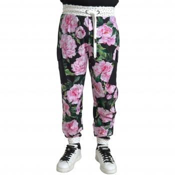 Dolce & Gabbana Multicolor Peony Cotton Joggers for Men - Size XL