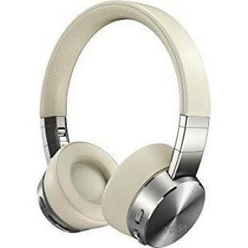 Lenovo Yoga Auriculares Bluetooth con Cancelación de Ruido Activa, Inalámbricos y Alámbricos, Diadema Beige/Blanco, ANC (Active Noise Cancelling), Batería 800mAh,