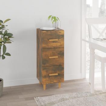 Aparador de roble ahumado 34,5x34x90 cm madera multicapa marrón