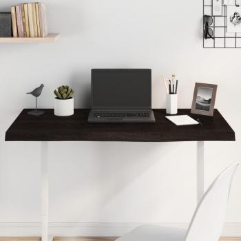 Tablero de mesa de madera de roble tratada marrón oscuro 100x60x(2-4) cm
