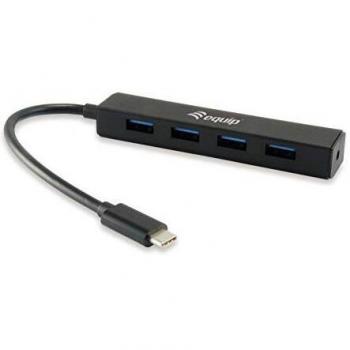 Equip USB-HUB USB3.1-C ZU USB3.0, 4PORT, Schwarz