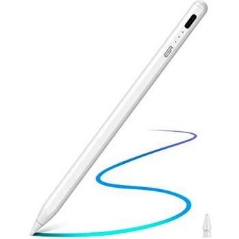 Lápiz Digital Magnético ESR para iPad con Sensibilidad al Inclinación, Punta de Resina Sintética - Blanco