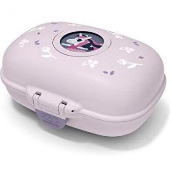 MONBENTO - Caja de Merienda Infantil MB Gram Unicornio - Caja de Merienda Hermética para Niños - Ideal Escuela o Parque - Sin BPA - Segura y Duradera - Púrpura