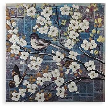 Cuadro Pájaro Lienzo 80x80 cm - Decoración Arte Moderno