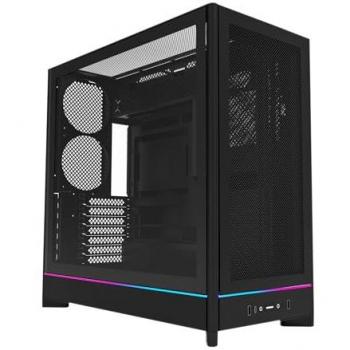 Montech HS01 Caja Torre Midi ATX con Vidrio Templado, ARGB, Alta Flujo de Aire, Diseño Reversible - Negro