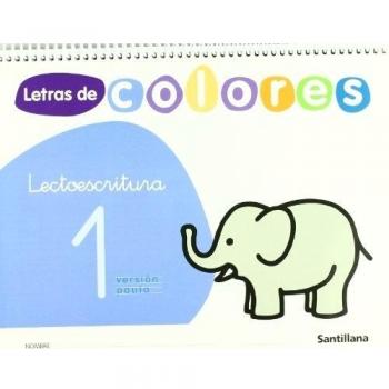 Letras de colores, lectoescritura. Cuaderno 1