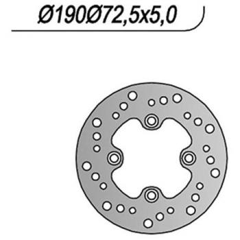Disco de Freno NG Delantero para Honda Helix 250 (1995-1999) - 190x72x5mm, 4 orificios de 10,5mm