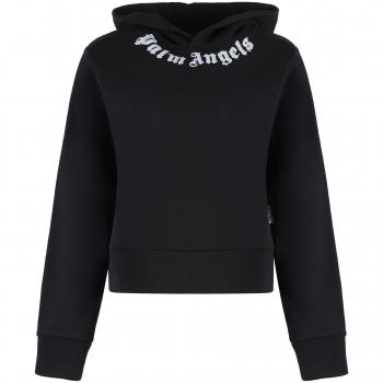 Palm Angels Women's Cotton Hoodie in Black | Size Small | PWBB069F24FLE002 Color 1003
