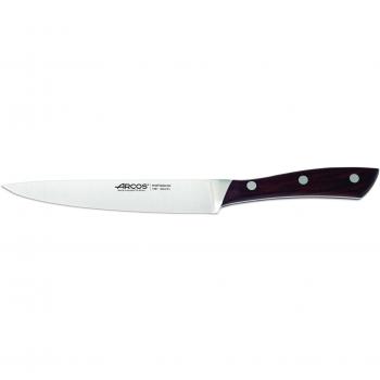 Arcos Serie Natura, Cuchillo de Verduras, Hoja de Acero Inoxidable Forjado Nitrum 125 mm, Mango de Madera Palisandro color Marrón