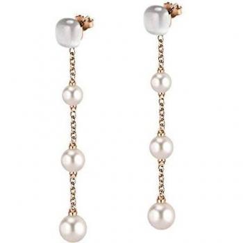 Pendientes de Mujer Morellato GEMMA - Pendientes de acero inoxidable con detalles en circonitas, diseño elegante y moderno, cierre de presión, ideales para ocasiones especiales y uso diario