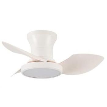Ventilador de Techo LED Cristal Record Reel Blanco 20W 1900Lm CCT Dimmable con Temporizador y Memoria de Color