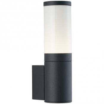 Aplique moderno Discovery Antracita 25 Cm - Lámpara de pared moderna LED para exteriores, color antracita, clasificación IP54, temperatura de color 4000K